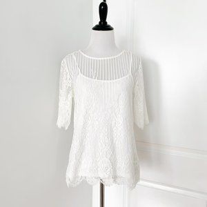 Vila Layered Lace Top